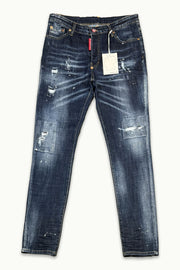 Barmore Herren Jeans – Mittelblaue Slim Fit Jeans mit Used-Waschung