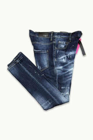 BARMORE Herren Slim-Fit Jeans mit Used-Waschung – Modell 06-015-1