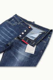 Barmore Herren Jeans – Dunkelblaue Slim Fit Jeans mit Waschung