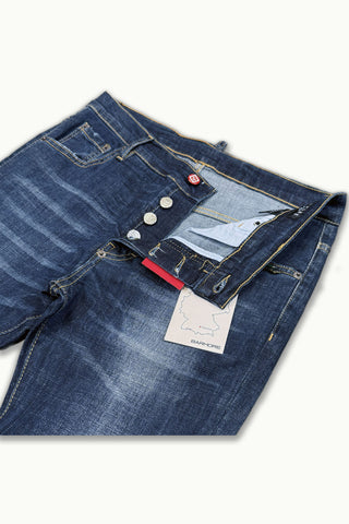 Barmore Herren Jeans – Dunkelblaue Slim Fit Jeans mit Waschung