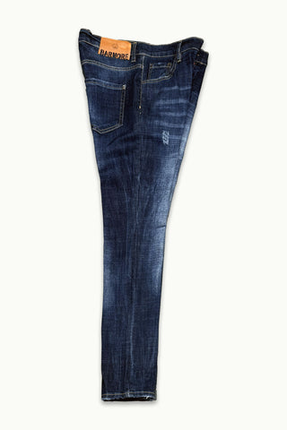 Barmore Herren Jeans – Dunkelblaue Slim Fit Jeans mit Waschung