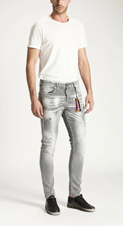 BARMORE 06-017-2 Herren Jeans – Grau Used Look