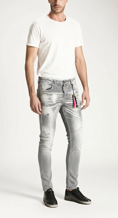 BARMORE 06-017-2 Herren Jeans – Grau Used Look