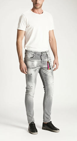 BARMORE 06-017-2 Herren Jeans – Grau Used Look