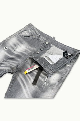 BARMORE 06-017-2 Herren Jeans – Grau Used Look