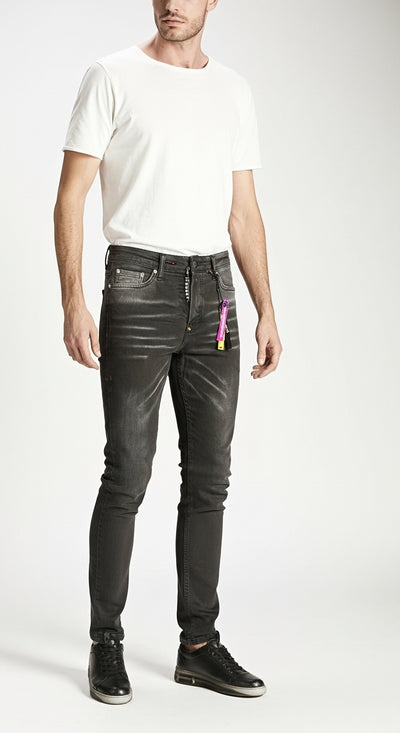 BARMORE Herren Jeans in Verwaschenem Schwarz – Slim Fit – 06-020-1