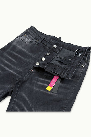 BARMORE Herren Jeans in Verwaschenem Schwarz – Slim Fit – 06-020-1