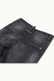 BARMORE Herren Jeans in Verwaschenem Schwarz – Slim Fit – 06-020-1