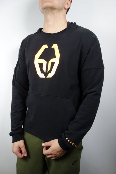 BARMORE Kapuzen-Sweatshirt – Schwarzer Hoodie mit Orangefarbenem Logo & Markendruck