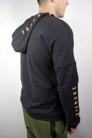 BARMORE Kapuzen-Sweatshirt – Schwarzer Hoodie mit Orangefarbenem Logo & Markendruck