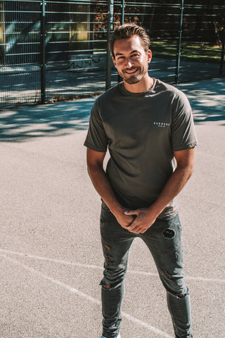 BARMORE Fashion T-Shirt khaki mit Logo